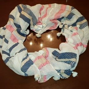 Ann Taylor Loft multi color tassel scarf